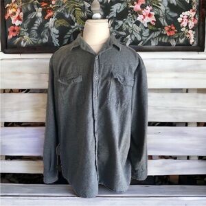 Red Head Brand Co. Grey Cotton Long Sleeve Button Down
